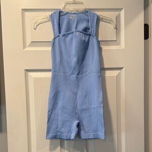 OQQ Blue Sleeveless Bodysuit